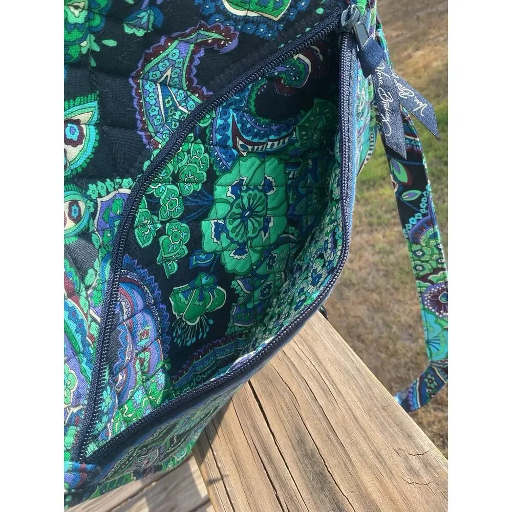 Vera Bradley Bag Blue Rhapsody Mailbag Crossbody Purse Floral Handbag NEW